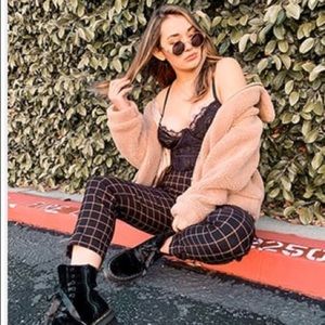 Grid Print Ankle Bottoms